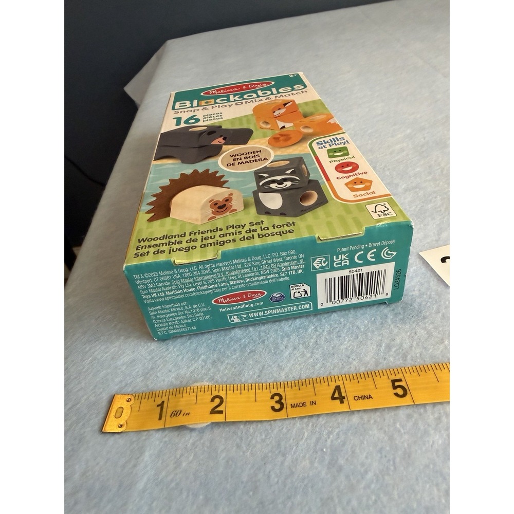 Melissa & Doug Blockables Snap & Play Mix & Match Woodland Friends (New/Sealed) - Picture 2 of 3